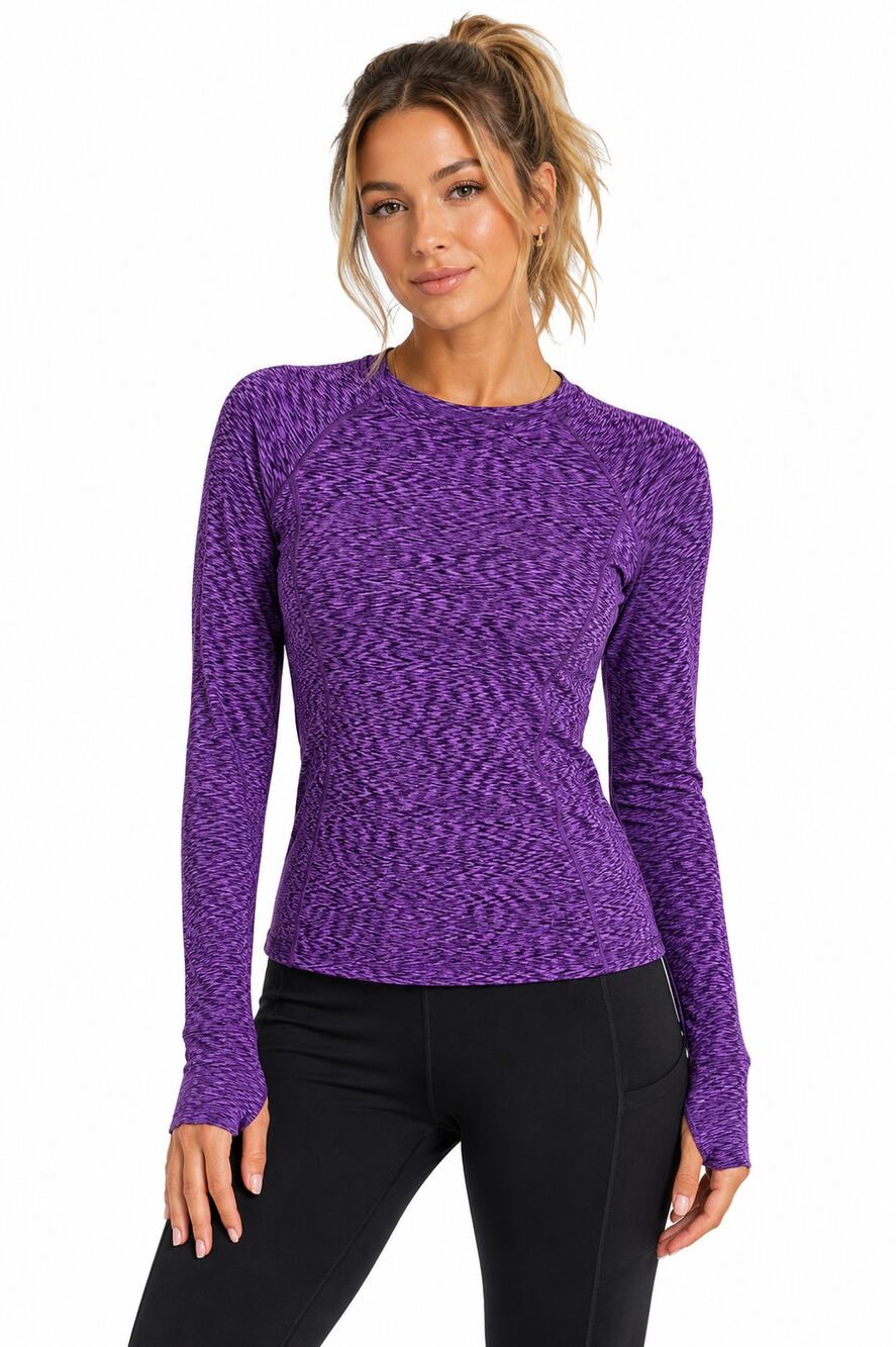 REI Co-op Midweight Base Layer Top Purple Space Dye XS